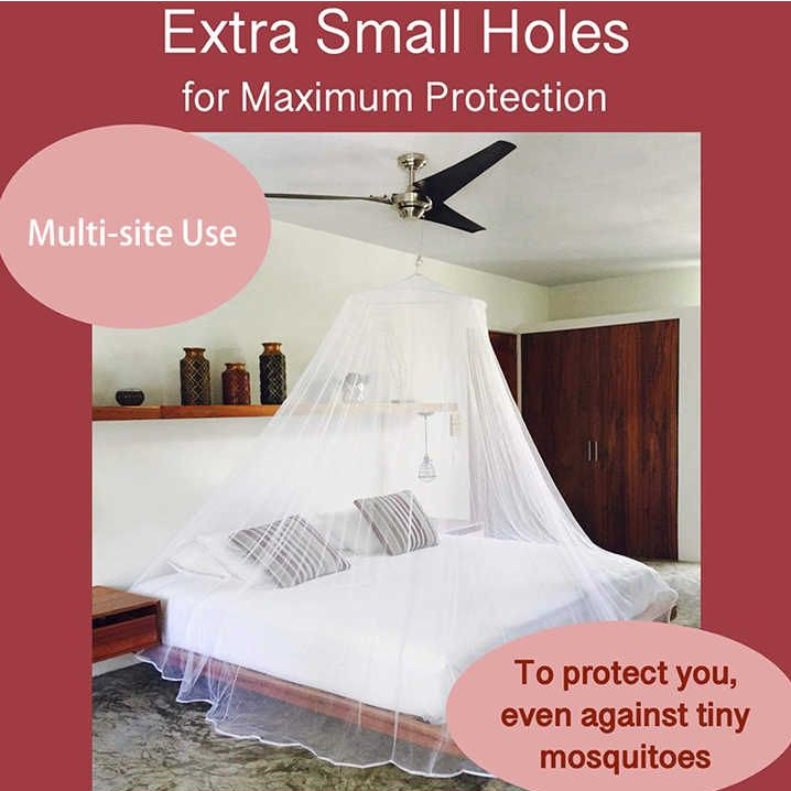 Jack Brown Luxury Mosquito Net Bed Mesh Canopy for Single to King Size Beds