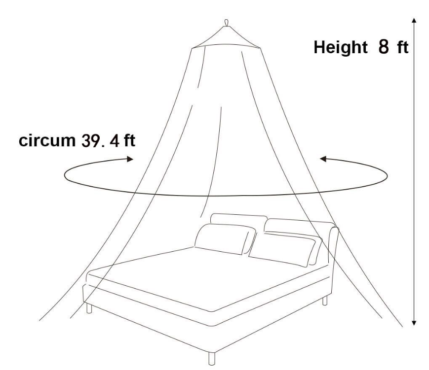 Jack Brown Luxury Mosquito Net Bed Mesh Canopy for Single to King Size Beds