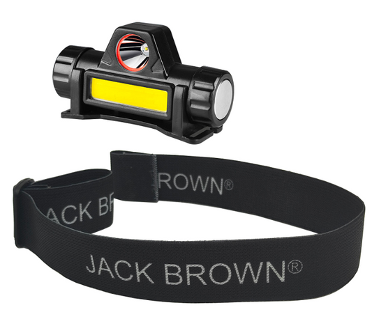 Jack Brown LED Rechargeable Head Lamp - Genuine Brightness