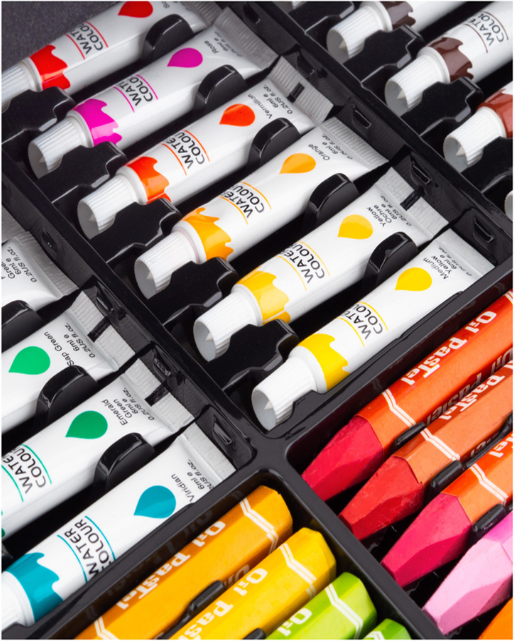 Jack Brown Mega Deluxe Pro Art & Craft Set with Aluminum Box - 190 Piece -Blue