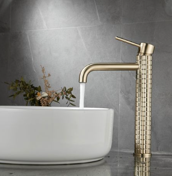 JOHLER Tall Basin Mixer with Hose - German Quality - Gold