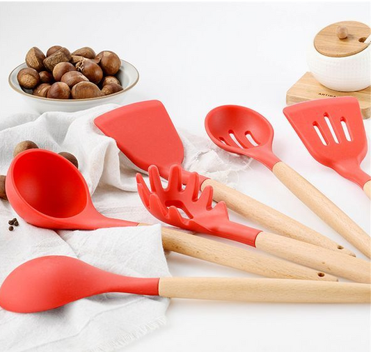 Jack Brown-Kitchen Silicone Utensil Set 11pcs