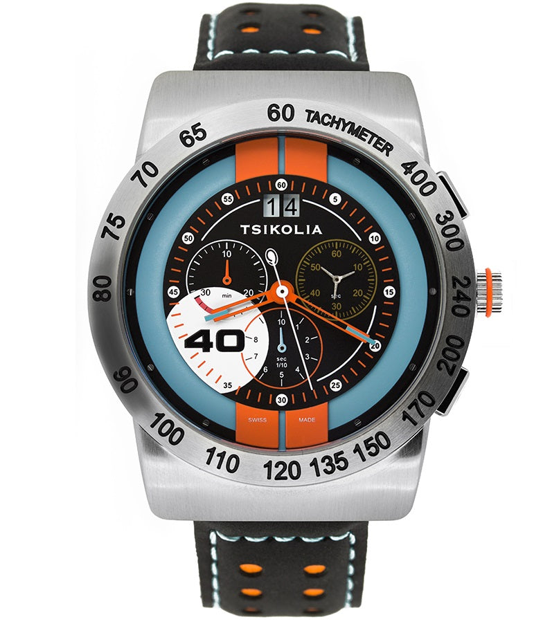 TSIKOLIA GT40 Limited Edition Swiss Made Men's Leather Watch