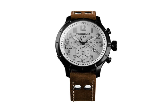 TSIKOLIA P47 Limited Edition Swiss Made Men's Leather Watch