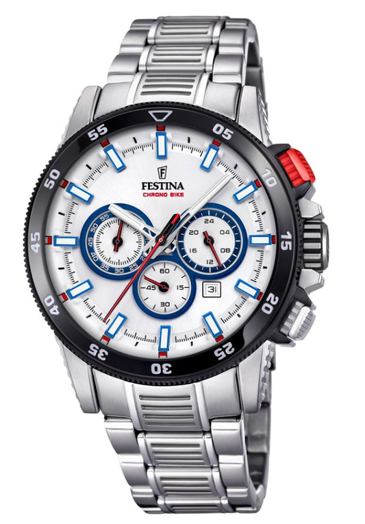 Festina Chrono Bike Analogue Men's Wrist Watch - White F20352/1