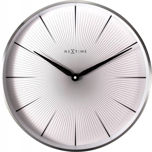 NeXtime 40cm 2 Seconds Metal Round Wall Clock - White