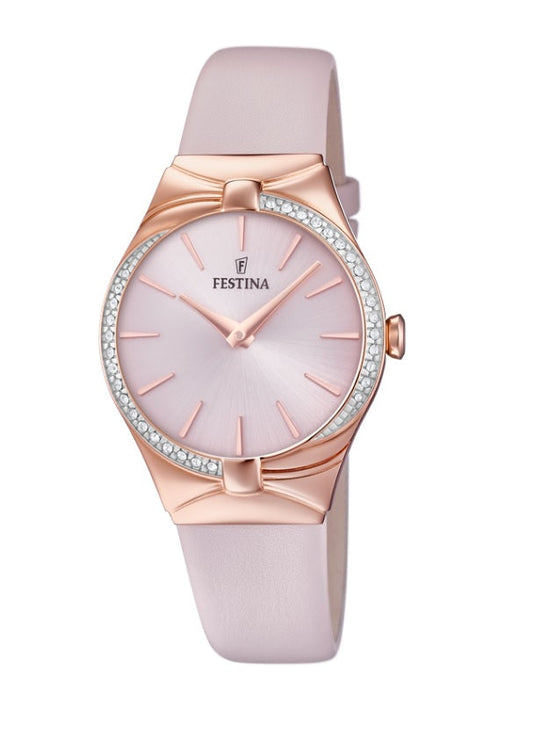 Festina Petite Analogue Ladies Wrist Watch - Pink -Gold F20390-1
