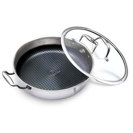 Berlinger Haus 28cm 18/10 S/S Shallow Pot with Lid - Eternal Collection