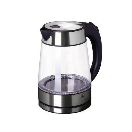Berlinger Haus 1.7L Stainless Steel Electric Glass Kettle - Black Silver