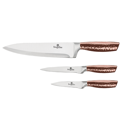 Berlinger Haus 3-Piece Stainless Steel Knife Set - Rose Gold