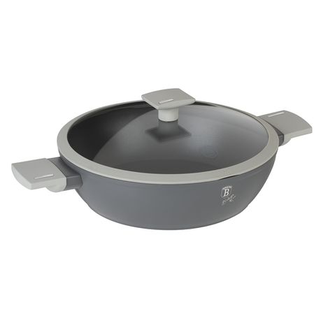 Berlinger Haus 28cm Marble Coating Non-Stick Shallow Pot - Aspen
