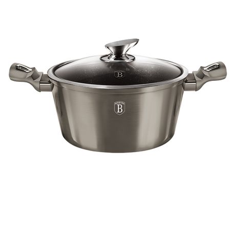 Berlinger Haus 30cm Marble Coating Casserole - Carbon Metallic