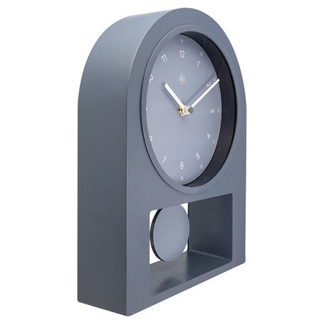 NeXtime 30cm Plastic "Swing Table" Table/Shelf Clock - Chique Grey