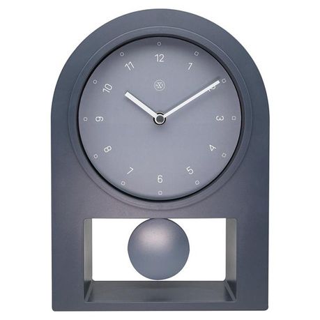 NeXtime 30cm Plastic "Swing Table" Table/Shelf Clock - Chique Grey