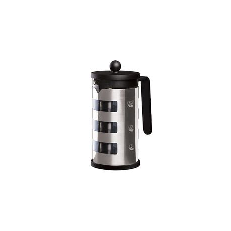 Berlinger Haus 1000ml Stainless Steel & Glass Coffee Tea Plunger - Black