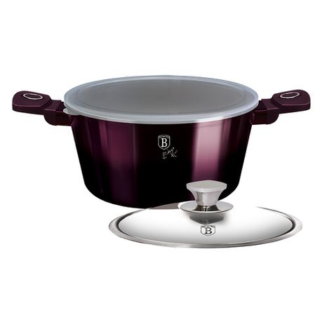 Berlinger Haus 20 cm Titan Coating Caserole with 2 Lids - Purple Eclipse