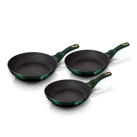 Berlinger Haus 3 Pieces Titan Coating Fry Pan Set - Emerald Collection