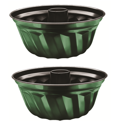 Berlinger Haus 2 Piece Flower Shape Bundt Pan Set - Emerald Collection
