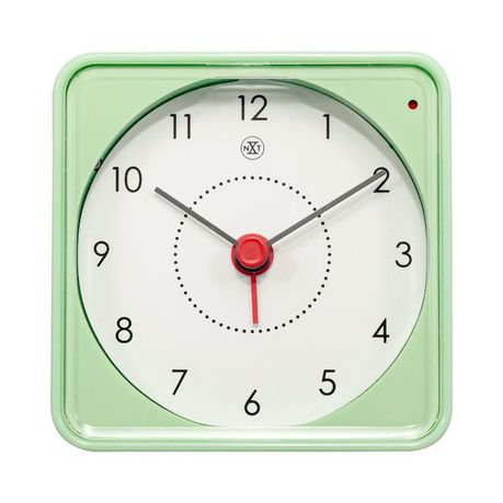 NeXtime 7.3cm "Nathan" Plastic Square Alarm Clock - Green