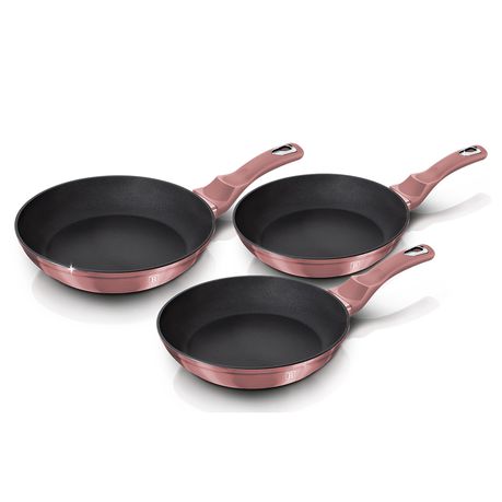Berlinger Haus 3-Piece Titanium Coating Fry Pan Set - iRose Collection