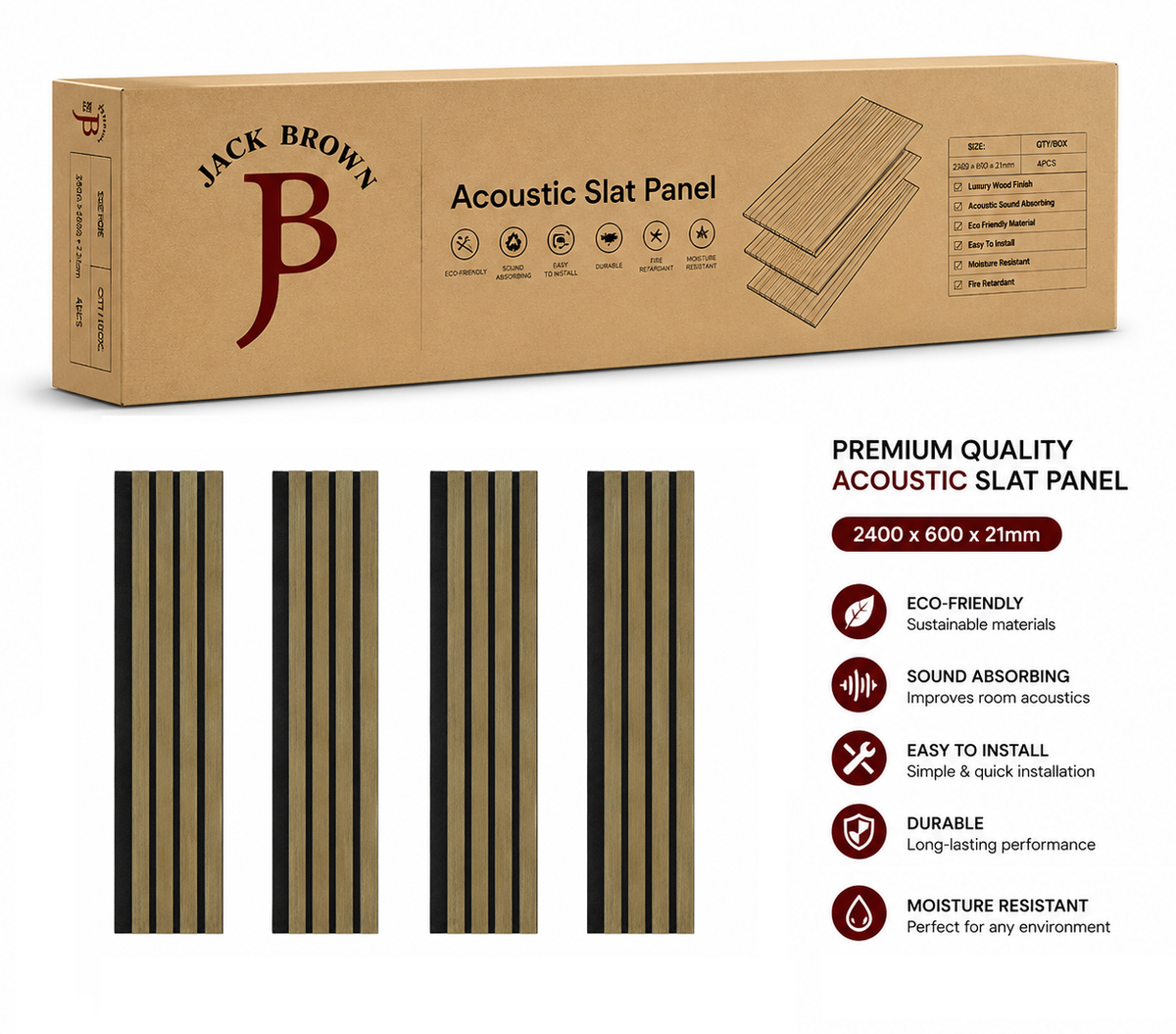 Jack Brown Acoustic Wall Panel