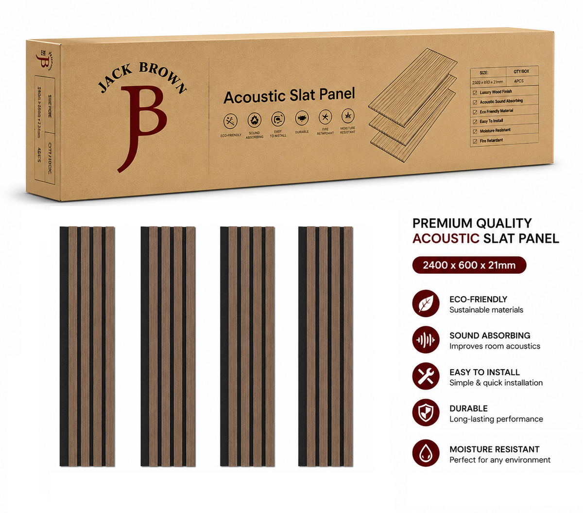 Jack Brown Acoustic Wall Panel