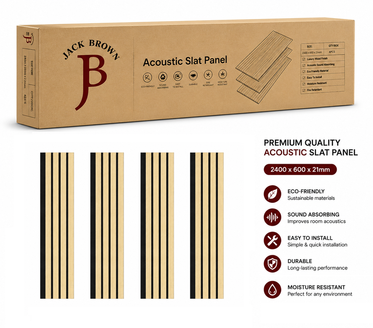 Jack Brown Acoustic Wall Panel