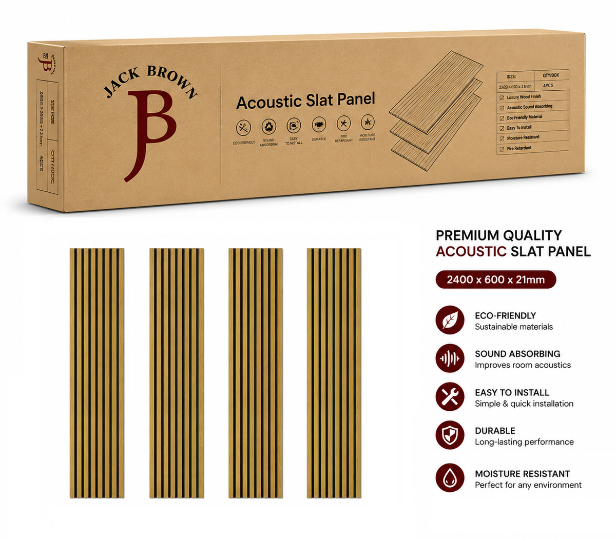 Jack Brown Acoustic Wall Panel