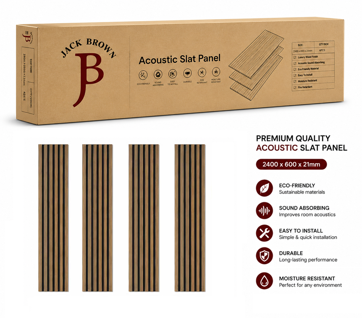 Jack Brown Acoustic Wall Panel