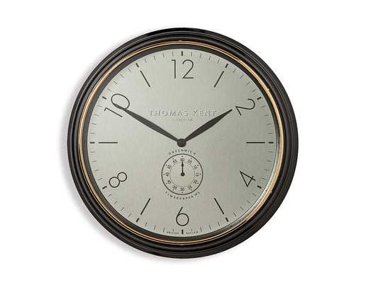 Thomas Kent 76cm Timekeeper White-Gold Round Wall Clock