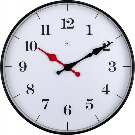 NeXtime 25cm Bernard Plastic Round Wall Clock - White