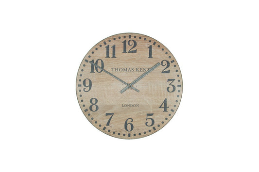 Thomas Kent 17.5cm Wharf Wood Effect Open Face Round Wall Clock