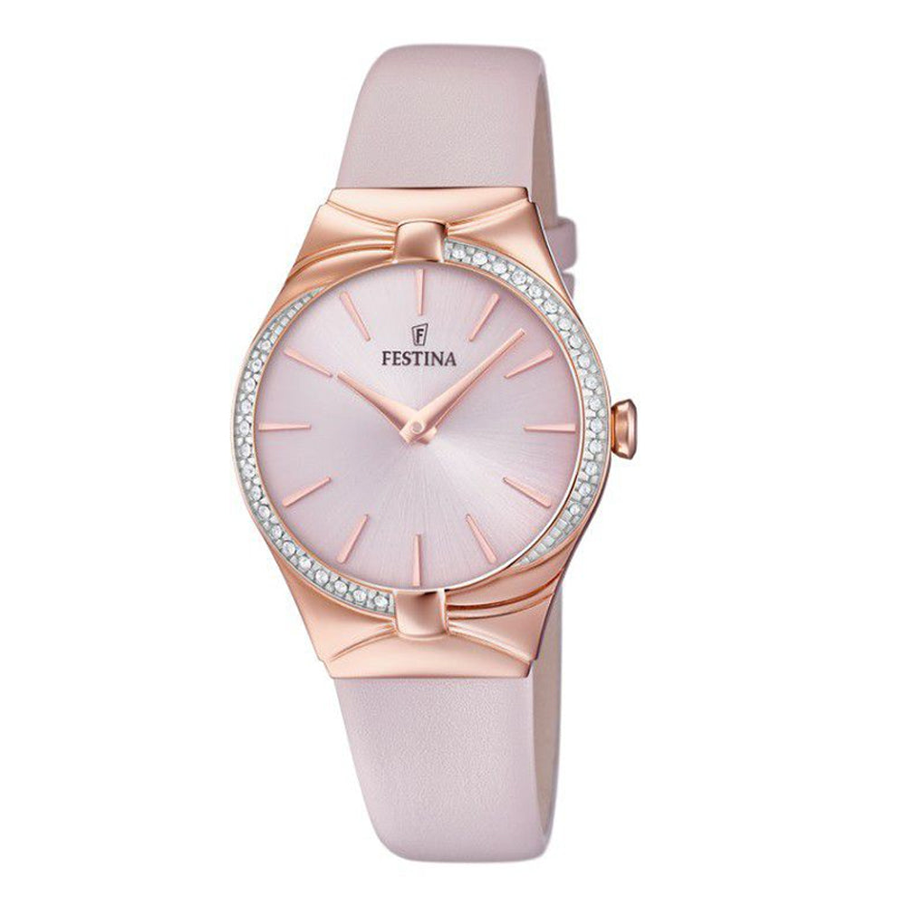 Festina Petite Analogue Ladies Wrist Watch - Pink -Gold F20390-1