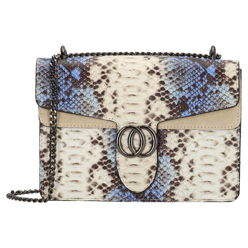 Charm London Elisa Leather Ladies Shoulder Bag - Sky Blue
