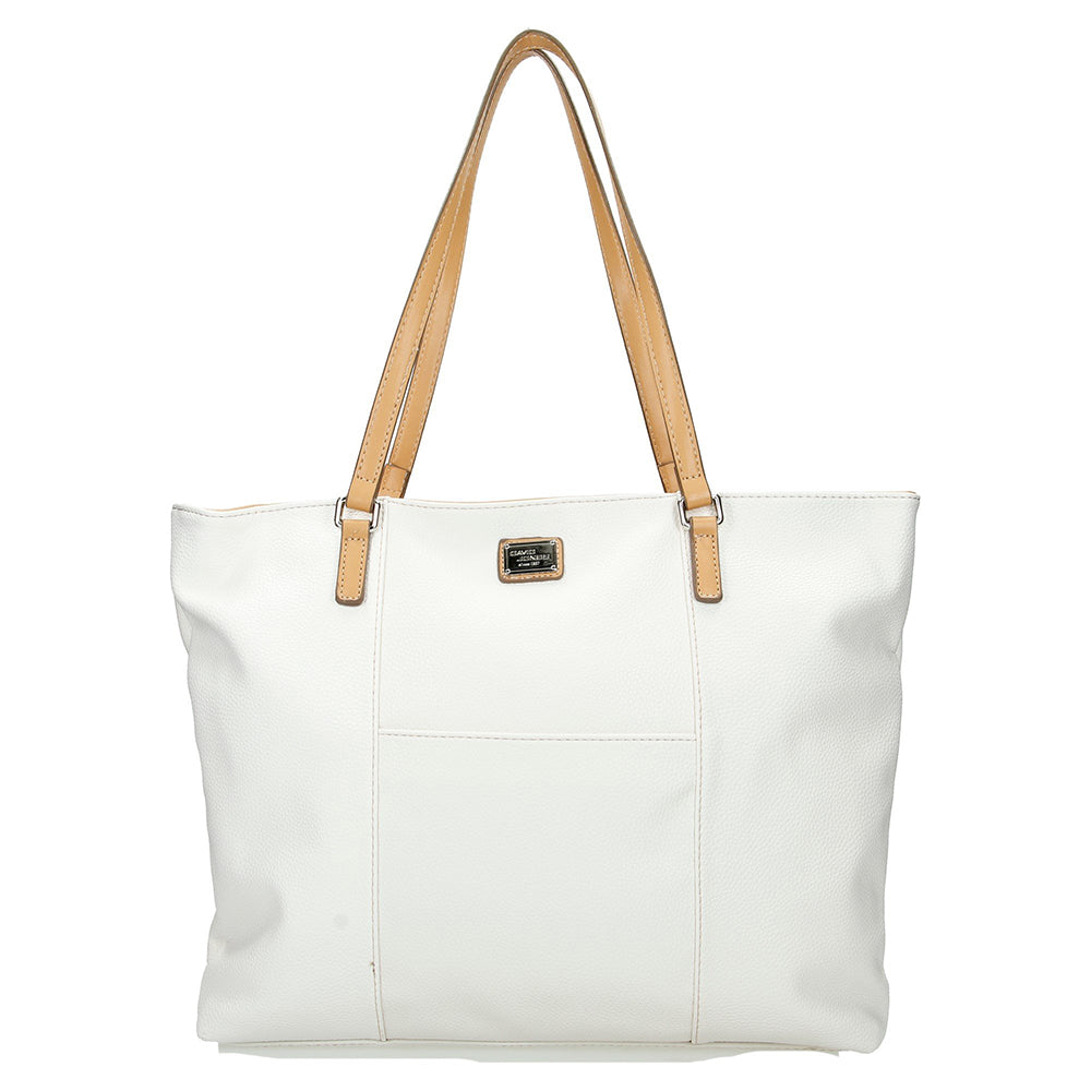 David Jones Paris Ladies Shopper/Tote Bag - White 5572-2