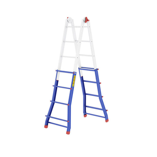 Colombo 4+5 Step Non-Slip Professioanal Telescopic Steel Ladder - Pratic Acc