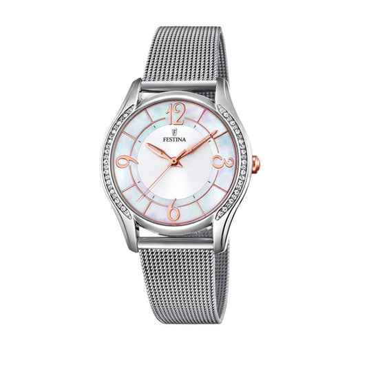 Festina Made Moiselle Analogue Ladies Wrist Watch - Silver F20420-1
