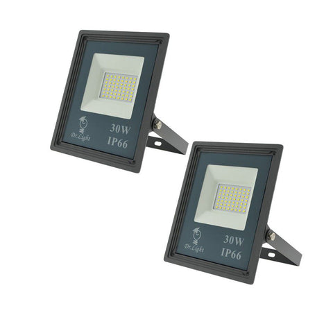 Set of 2 Dr Light FLG 30W Slim SMD LED Flood Lights for Outdoor