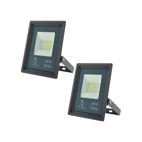 Set of 2 Dr Light FLG 20W Slim SMD LED Flood Lights for Outdoor