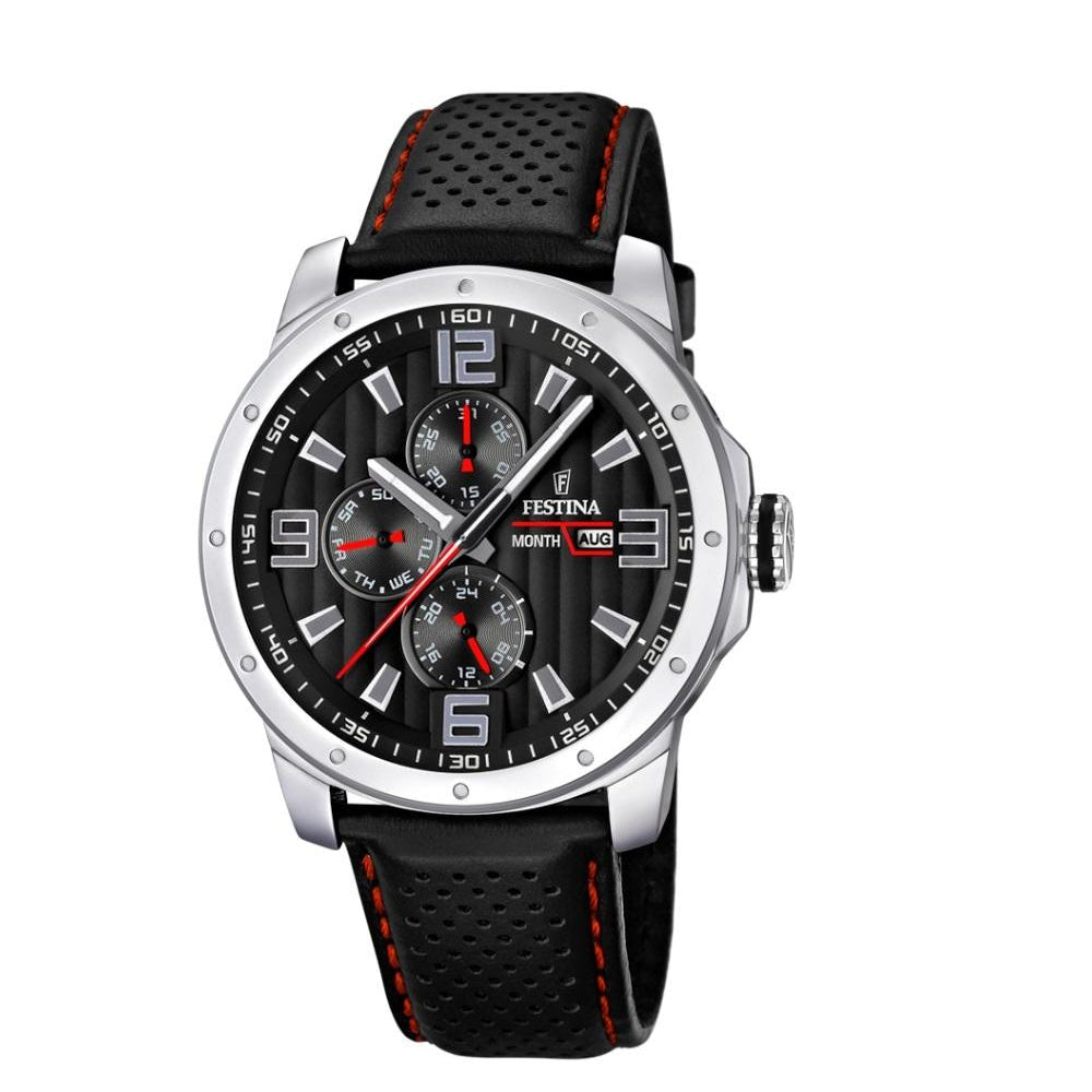 Festina Multi-Function Analogue Men's Wrist Watch with Leather Strap ...