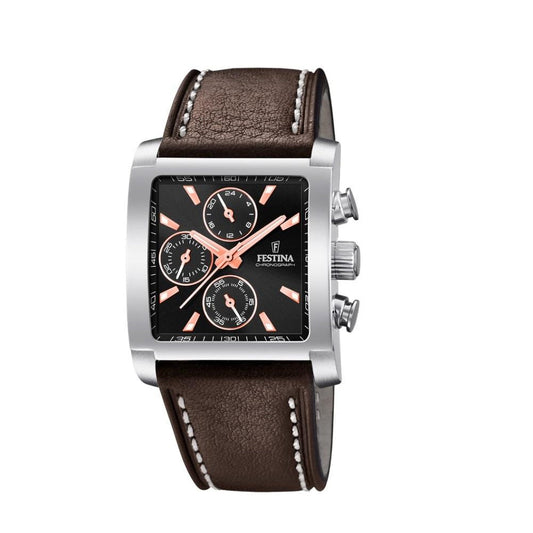 Festina Men's Timeless Chronograph Analogue Wrist Watch - Brown