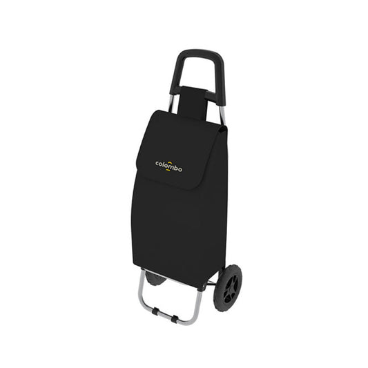 Colombo 40 Litres Waterproof Polyester Black Shopping Trolley - Rolly