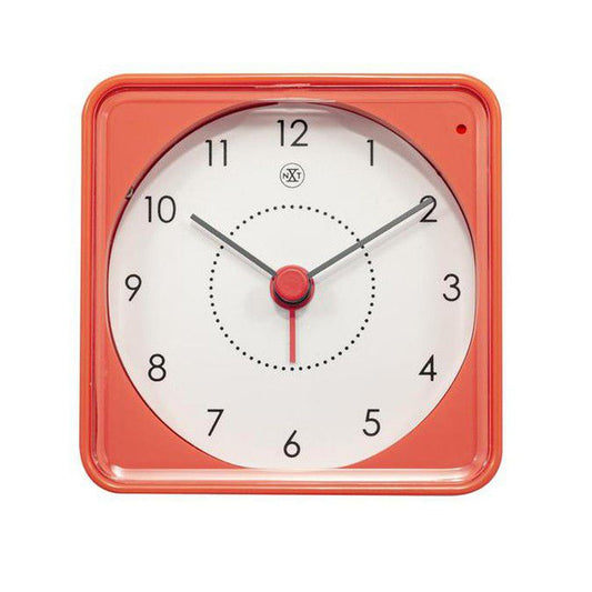 NeXtime 7.3cm "Nathan" Plastic Square Alarm Clock - Orange