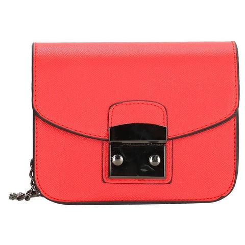 Charm London Canary Wharf Ladies PU Shoulder Bag - Red