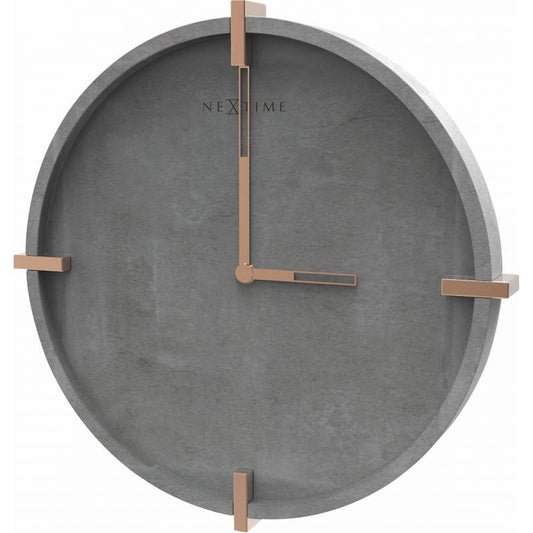 NeXtime 32cm Concrete Mohawk Wall Round Wall Clock - Grey